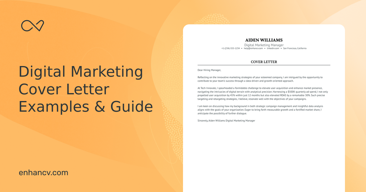13 Professional Digital Marketing Cover Letter Examples and Template ...