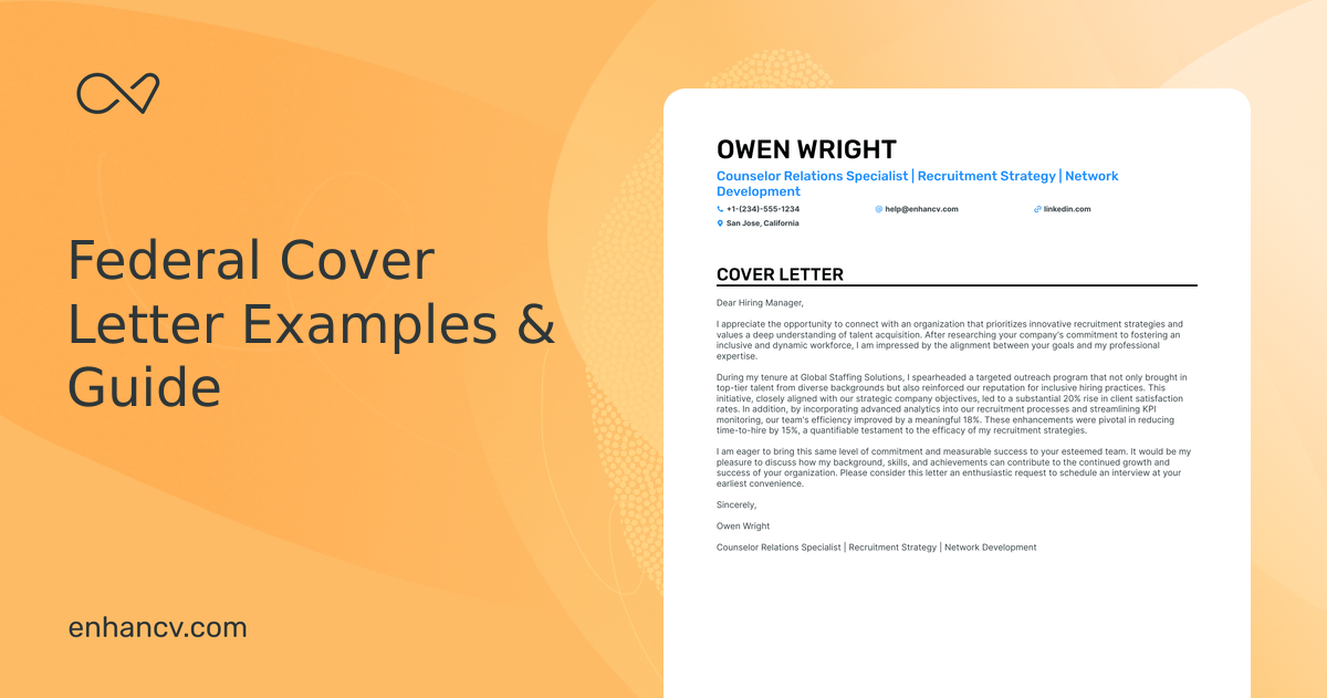 Professional Federal Cover Letter Examples and Template for 2025 