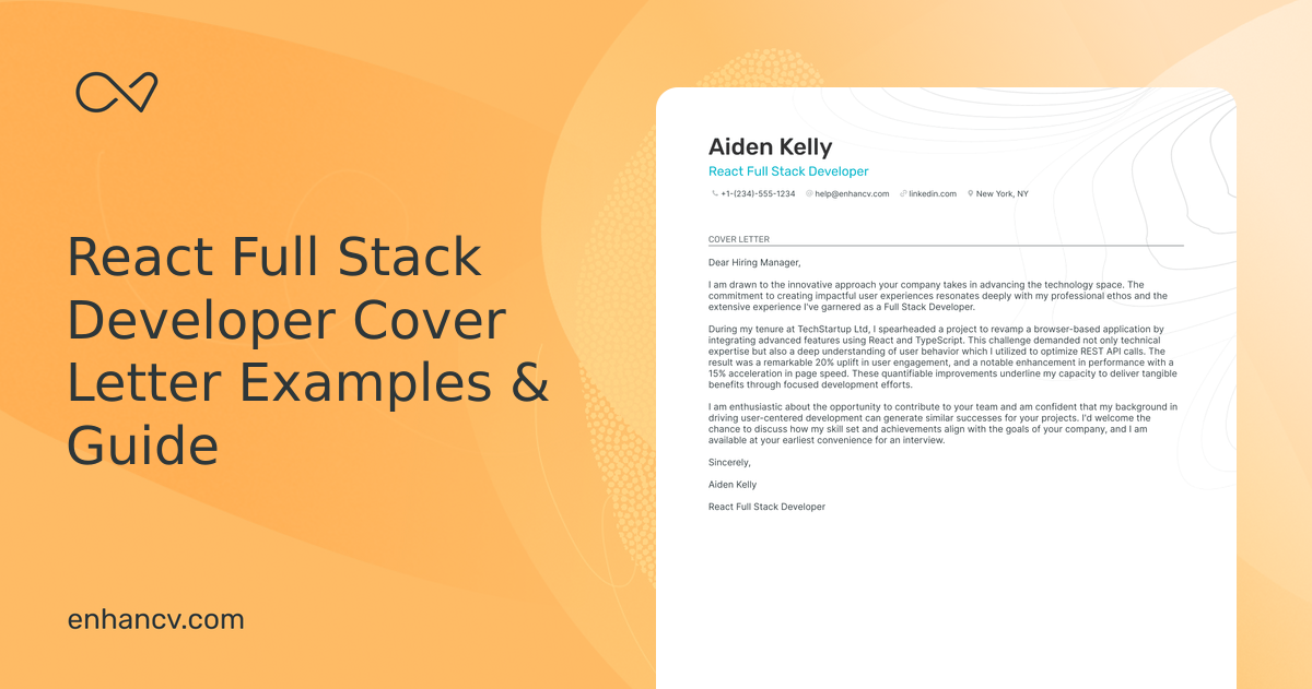 8 Professional React Full Stack Developer Cover Letter Examples and ...