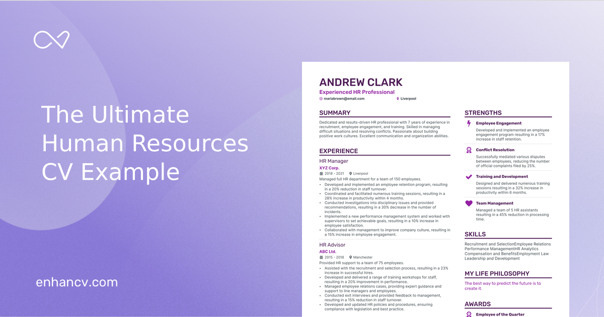 3 Human Resources CV Examples for 2024