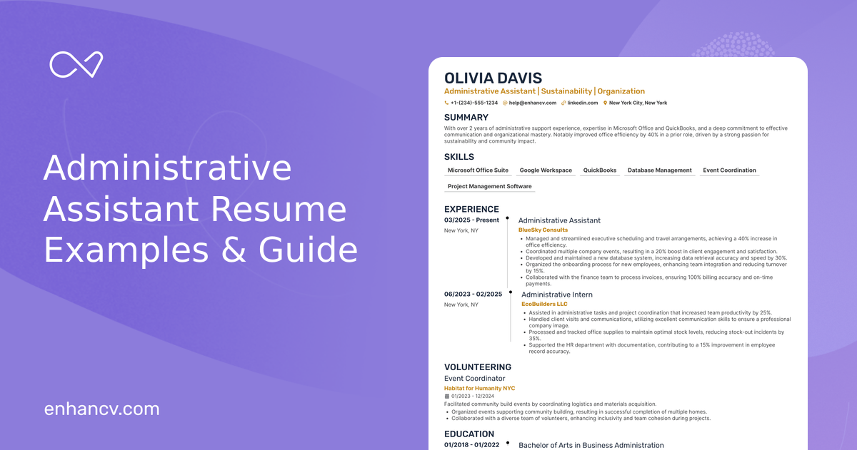 22 Administrative Assistant Resume Examples & Guide for 2026