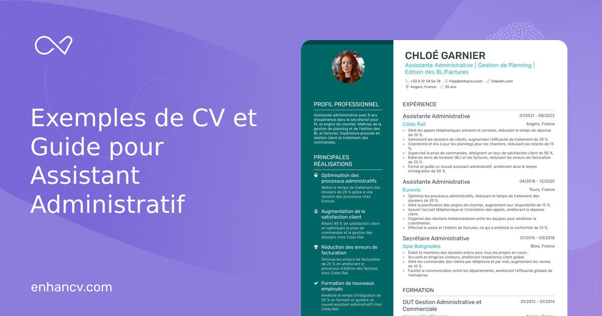 CV Assistant Administratif | Modèles et Astuces pour Briller