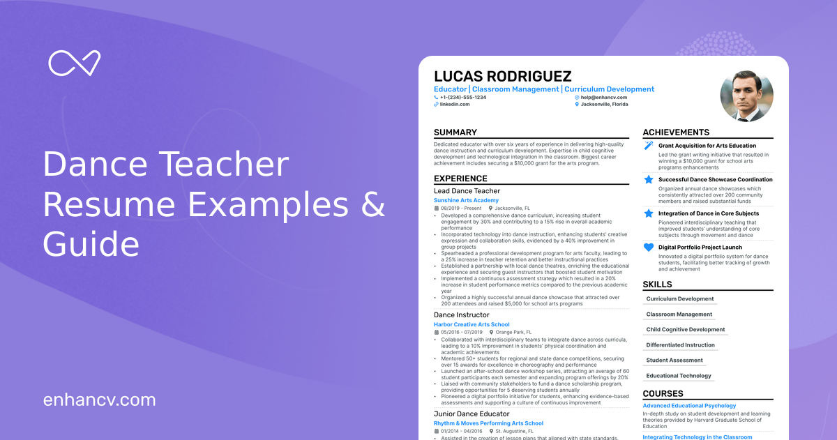 5 Dance Teacher Resume Examples - Dance Teacher BdCfJEEsTaR3vWnOTkXlrfDgHhzdDshH1Ld45kH1 