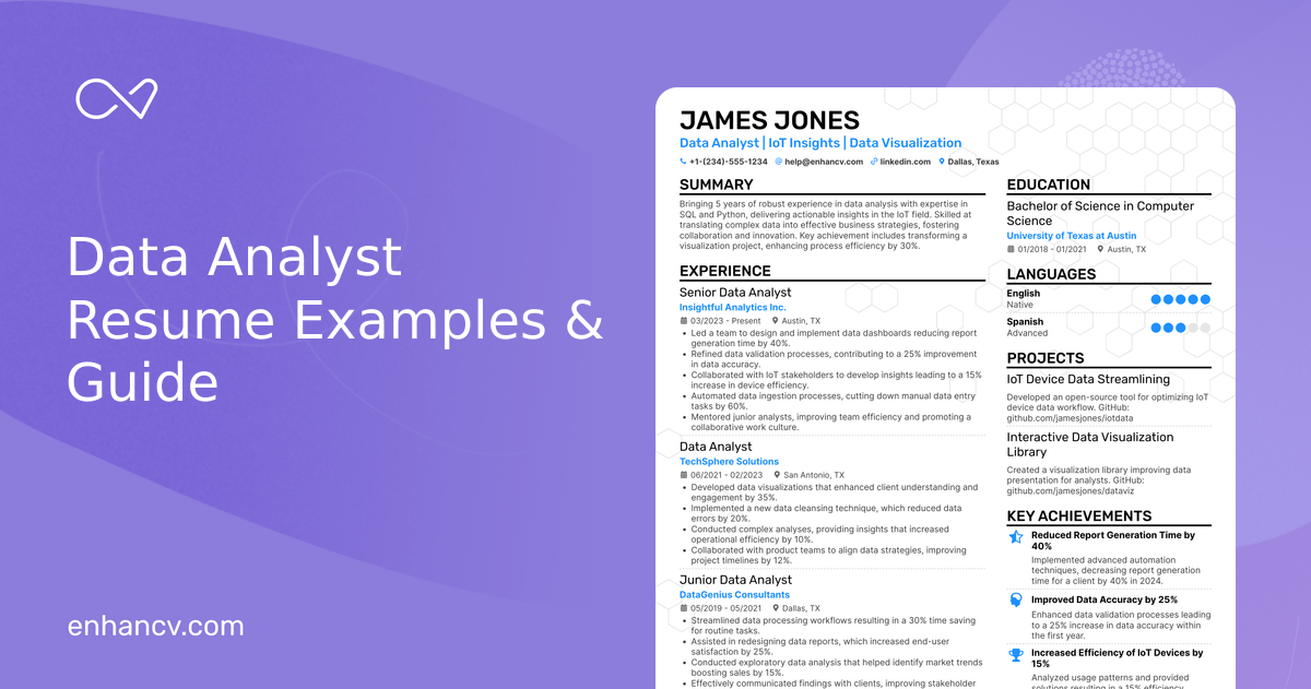 32 Data Analyst Resume Examples & Guide for 2026
