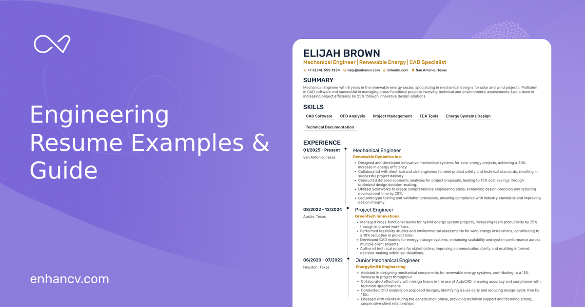 41 Engineering Resume Examples & Guide for 2026
