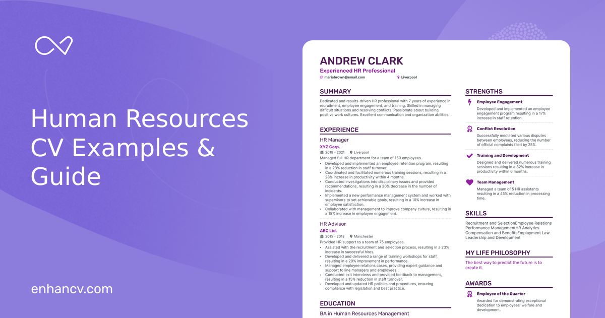 3 Human Resources CV Examples for 2024