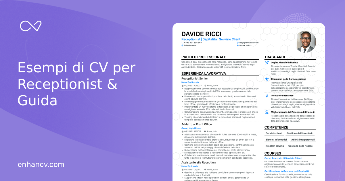 17 Esempi di Curriculum per Receptionist che Hanno Fatto Assumere