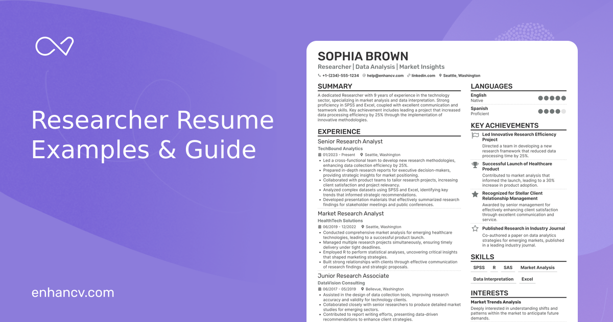 26 Researcher Resume Examples That Got Jobs for 2026