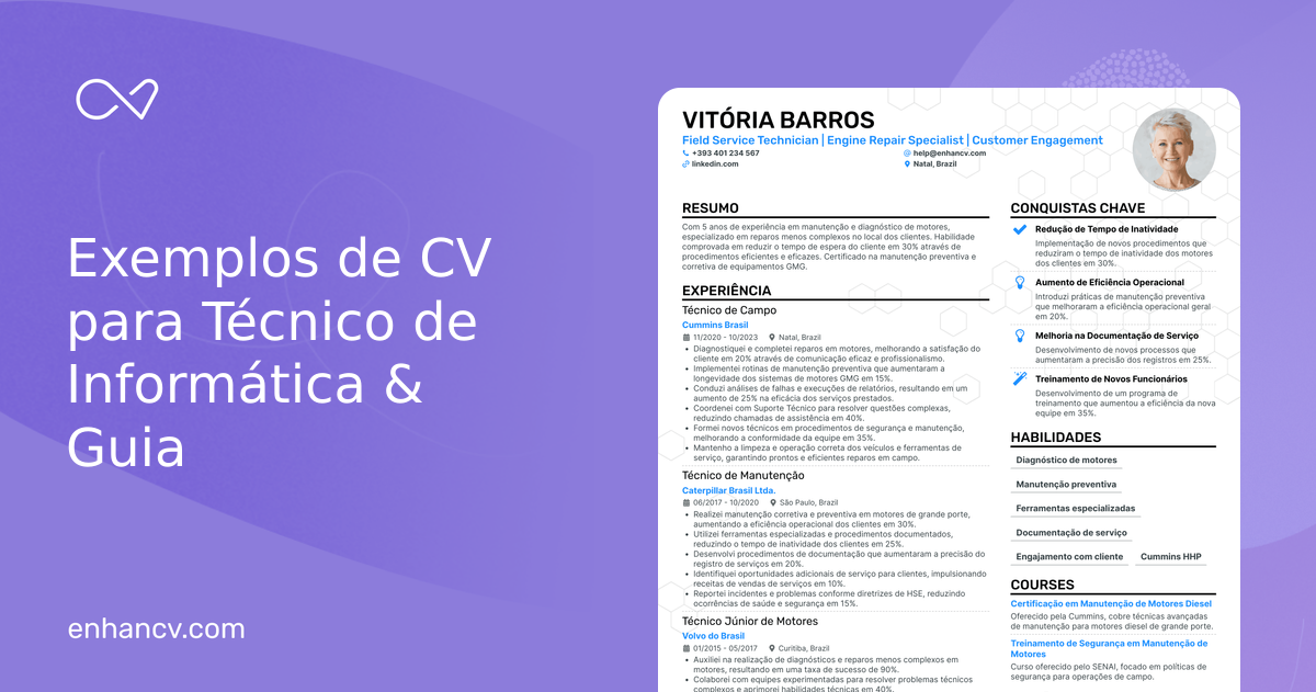 12 Exemplos de Currículo para Técnico de Informática que Conseguiram ...